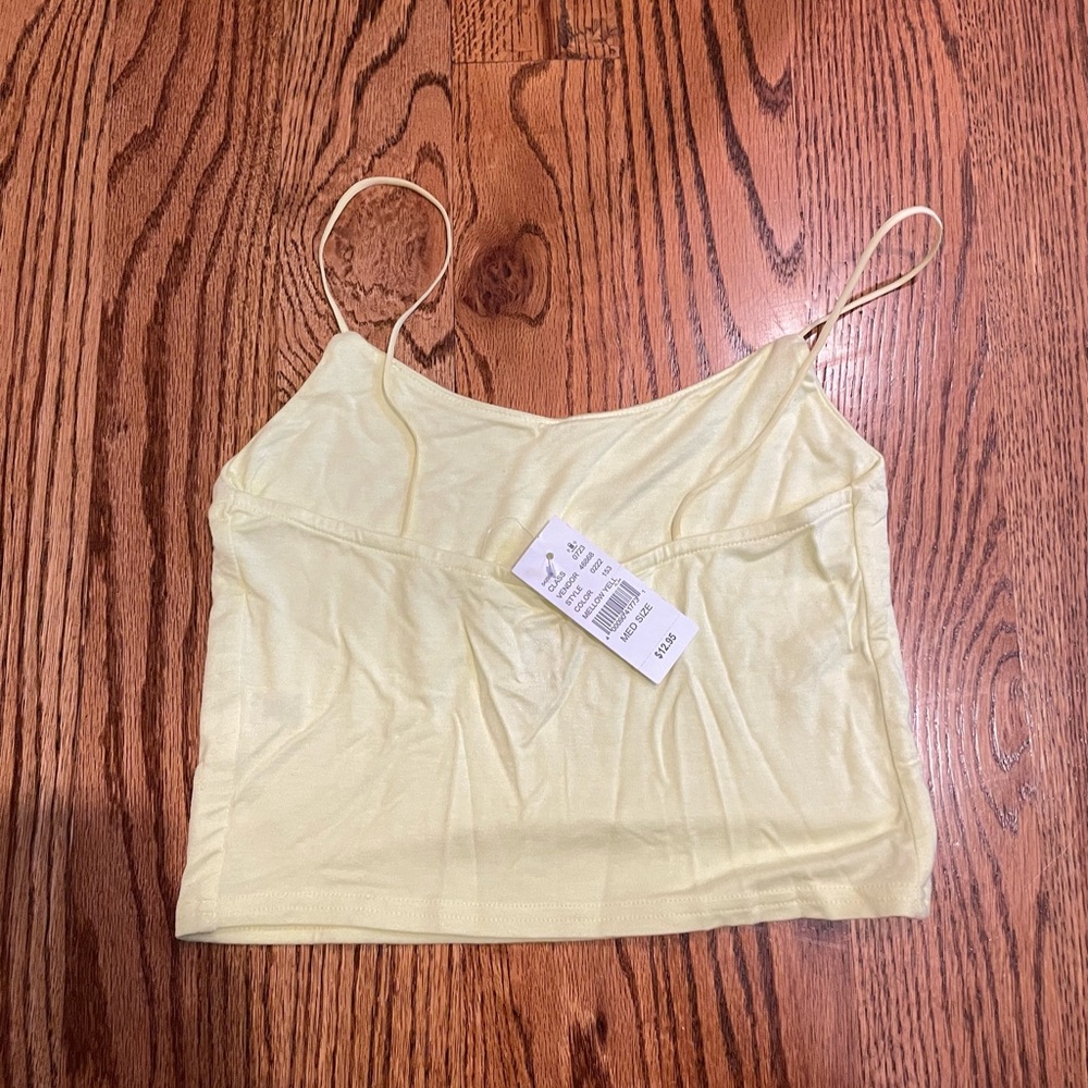 Light Yellow PacSun Cropped Tank - Picture 4 of 4